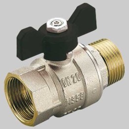 VALVOLE A SFERA PASSAGGIO TOTALE M-F FARFALLA ALLUMINIO - 1" PN 40