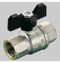 VALVOLE A SFERA PASSAGGIO TOTALE F-F CON LEVA FARFALLA ALLUMINIO MOD. TORNADO...