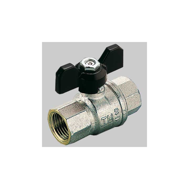 VALVOLE A SFERA PASSAGGIO TOTALE F-F CON LEVA FARFALLA ALLUMINIO MOD. TORNADO - 1/2 DN 15 PN 30
