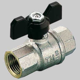 VALVOLE A SFERA PASSAGGIO TOTALE F-F CON LEVA FARFALLA ALLUMINIO MOD. TORNADO - 3/4 DN 20 PN 30