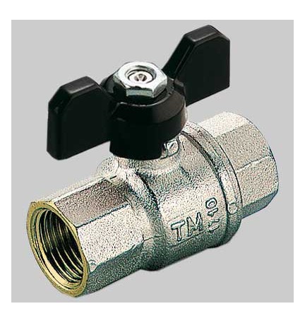 VALVOLE A SFERA PASSAGGIO TOTALE F-F CON LEVA FARFALLA ALLUMINIO MOD. TORNADO - 3/4 DN 20 PN 30