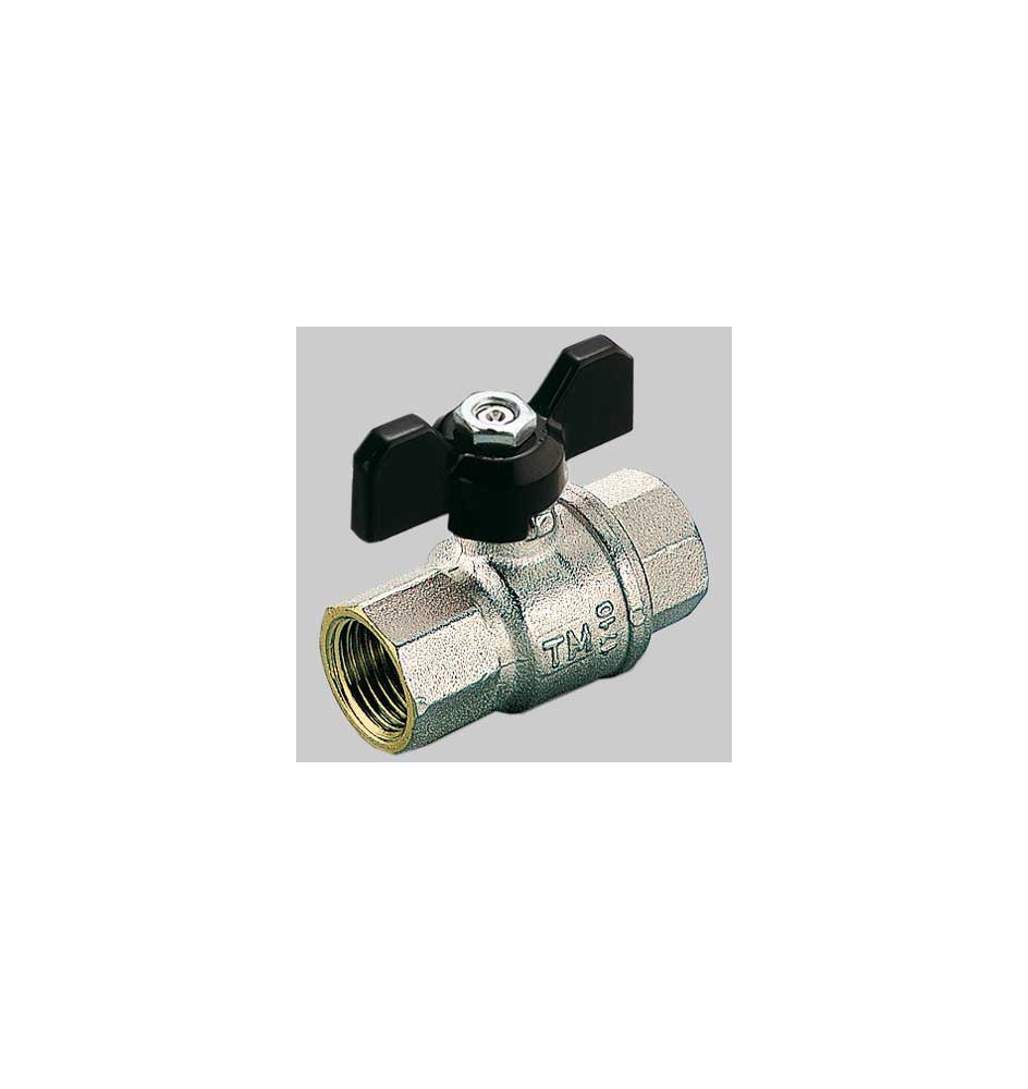 VALVOLE A SFERA PASSAGGIO TOTALE F-F CON LEVA FARFALLA ALLUMINIO MOD. TORNADO - 1" DN 25 PN 30