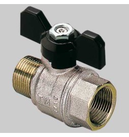 VALVOLE A SFERA PASSAGGIO TOTALE M-F CON LEVA FARFALLA ALLUMINIO MOD. TORNADO...