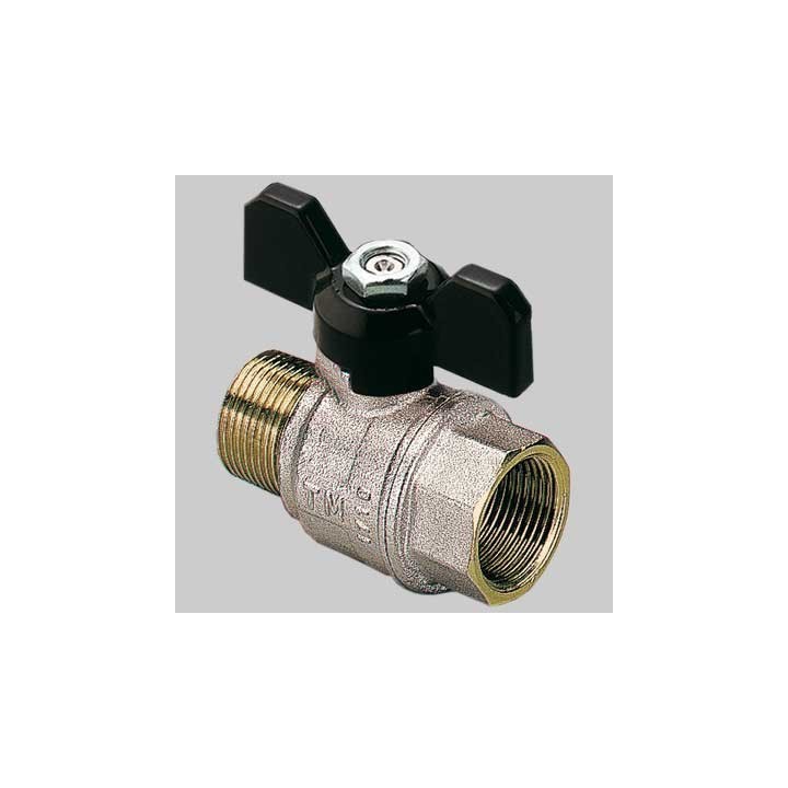 VALVOLE A SFERA PASSAGGIO TOTALE M-F CON LEVA FARFALLA ALLUMINIO MOD. TORNADO - 1" 1/4 DN 32 PN 25