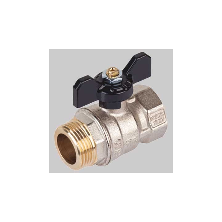 VALVOLA A SFERA PASSAGGIO STANDARD M-F FARFALLA ALLUMINIO - 1/2 PN 30