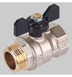 VALVOLA A SFERA PASSAGGIO STANDARD M-F FARFALLA ALLUMINIO - 3/4 PN 30