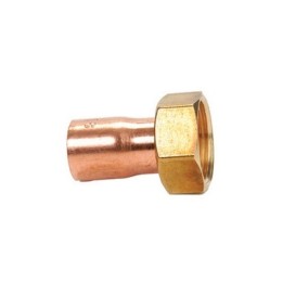 MEZZO BOCCHETTONE RAME FF CON DADO GIREVOLE 1/2 x 12