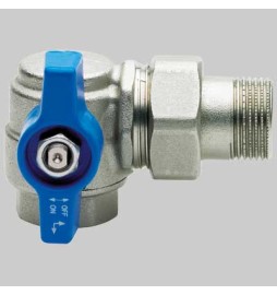 VALVOLA A SQUADRA PER COLLETTORI CON PRESA FRONTALE DX - 3/4