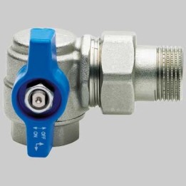 VALVOLA A SQUADRA PER COLLETTORI CON PRESA FRONTALE DX - 1"