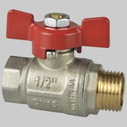 VALVOLA A SFERA M/F A PASSAGGIO TOTALE C/FARFALLA IN ALLUMINIO - 1/2 PN 50