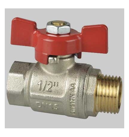 VALVOLA A SFERA M/F A PASSAGGIO TOTALE C/FARFALLA IN ALLUMINIO - 3/4 PN 40