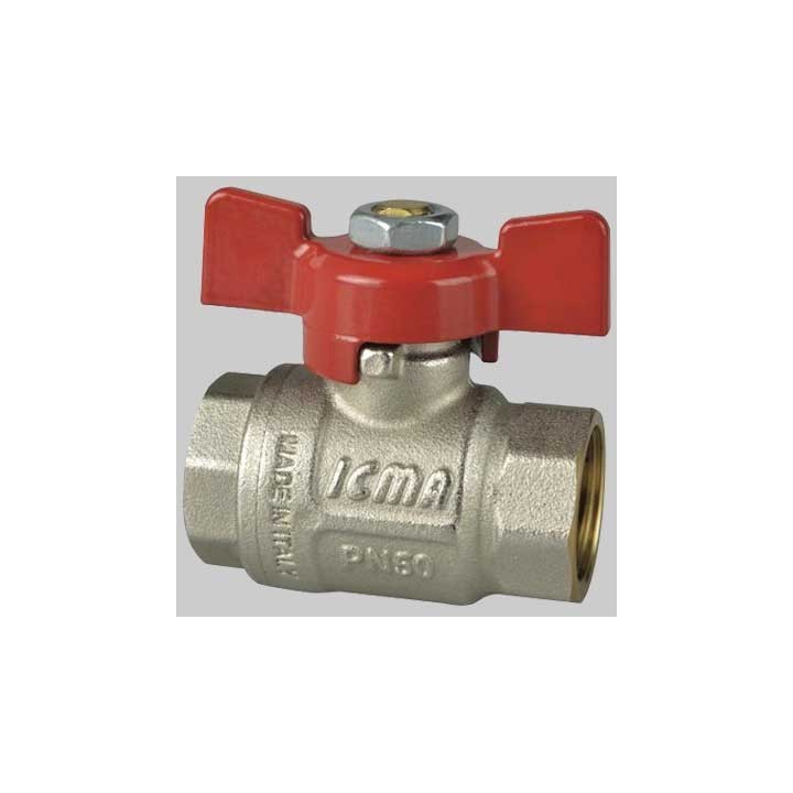 VALVOLA A SFERA F/F A PASSAGGIO TOTALE C/FARFALLA IN ALLUMINIO - 3/8 PN 50