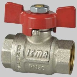 VALVOLA A SFERA F/F A PASSAGGIO TOTALE C/FARFALLA IN ALLUMINIO - 3/4 PN 40