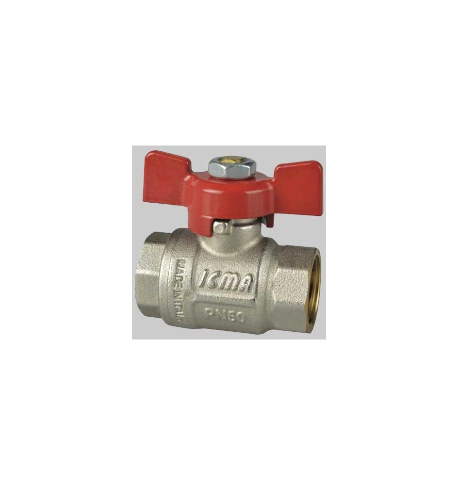 VALVOLA A SFERA F/F A PASSAGGIO TOTALE C/FARFALLA IN ALLUMINIO - 3/4 PN 40