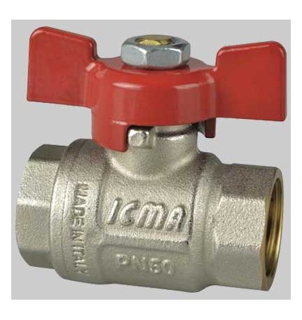 VALVOLA A SFERA F/F A PASSAGGIO TOTALE C/FARFALLA IN ALLUMINIO - 3/4 PN 40