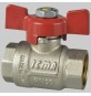 VALVOLA A SFERA F/F A PASSAGGIO TOTALE C/FARFALLA IN ALLUMINIO - 3/4 PN 40