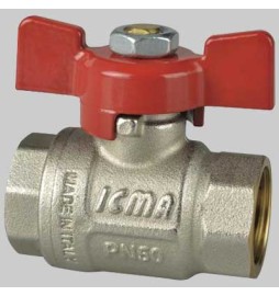 VALVOLA A SFERA F/F A PASSAGGIO TOTALE C/FARFALLA IN ALLUMINIO - 1"1/4 PN 30