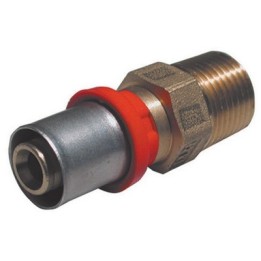 RACCORDO PRESS DIRITTO MASCHIO PER MULTISTRATO 1/2 x 20