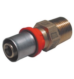 RACCORDO PRESS DIRITTO MASCHIO PER MULTISTRATO 1/2 x 20 x 2,5