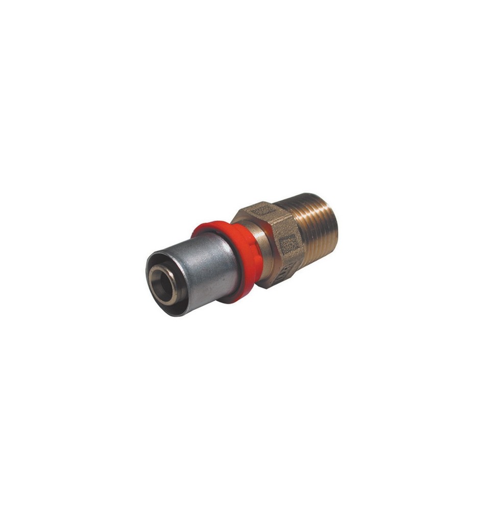 RACCORDO PRESS DIRITTO MASCHIO PER MULTISTRATO 1/2 x 20 x 2,5