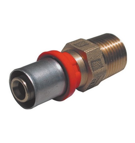 RACCORDO PRESS DIRITTO MASCHIO PER MULTISTRATO 1/2 x 20 x 2,5