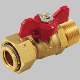 VALVOLA A SFERA DIRITTA MASCHIO CON GIRELLO - 3/4-3/4 F