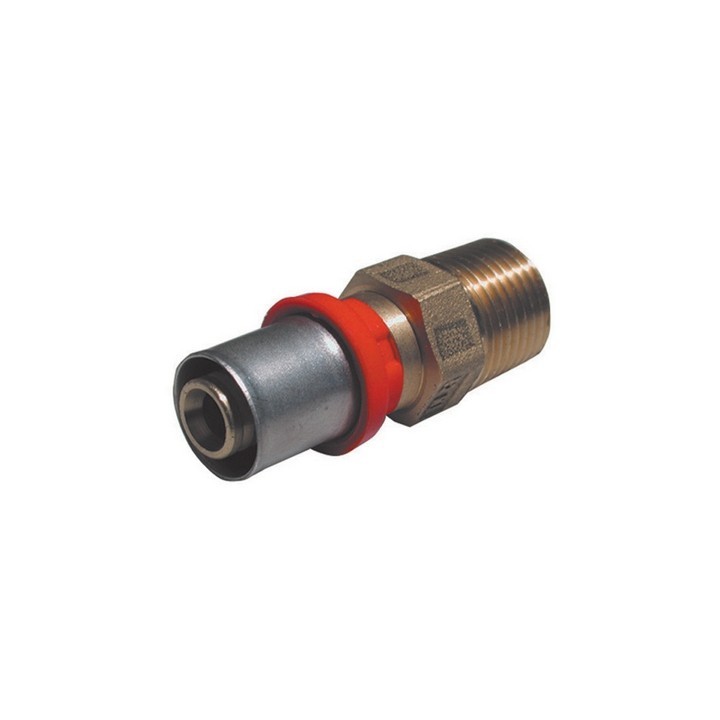 RACCORDO PRESS DIRITTO MASCHIO PER MULTISTRATO 1" x 26