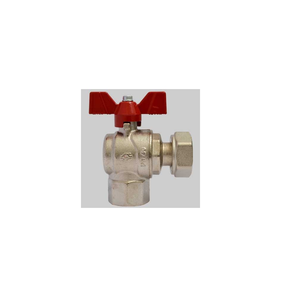 VALVOLA AD ANGOLO FEMMINA CON DADO GIREVOLE - 1"X1"1/4 G
