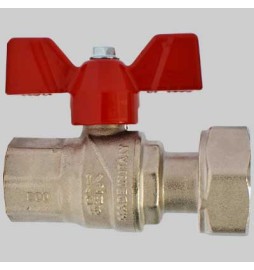 VALVOLA FEMMINA CON DADO GIREVOLE - 1/2 x 3/4 G
