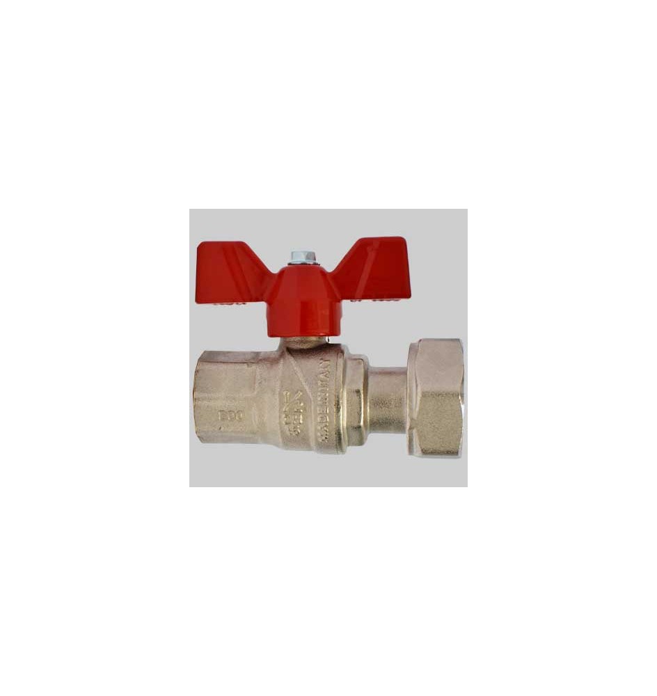 VALVOLA FEMMINA CON DADO GIREVOLE - 1" x 1"1/4 G