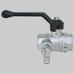 VALVOLA CON RUBINETTO SPURGO E TAPPO LEVA ALLUMINIO - 1"