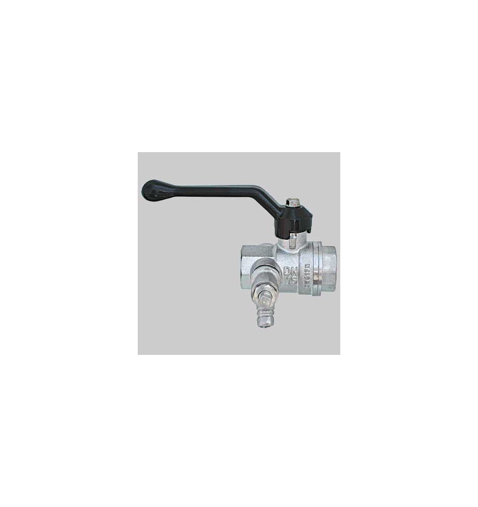 VALVOLA CON RUBINETTO SPURGO E TAPPO LEVA ALLUMINIO - 1"1/4