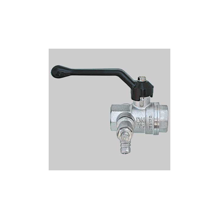 VALVOLA CON RUBINETTO SPURGO E TAPPO LEVA ALLUMINIO - 1"1/2