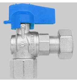 MINI RUBINETTO A SFERA SQUADRA FF - 1/2-1/2 dado girevole