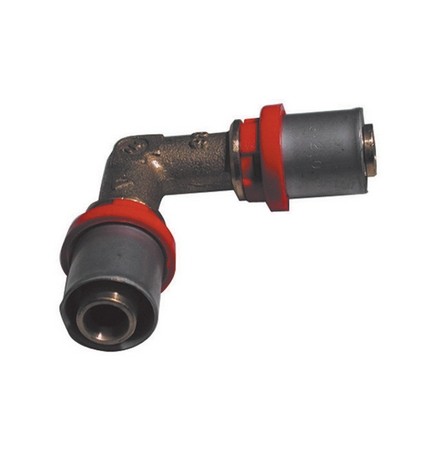 RACCORDO PRESS CURVO DOPPIO PER MULTISTRATO 20 x 2,5