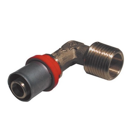 RACCORDO PRESS CURVO MASCHIO PER MULTISTRATO 1/2 x 14