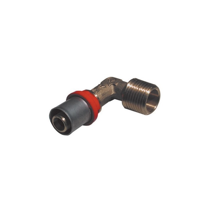 RACCORDO PRESS CURVO MASCHIO PER MULTISTRATO 3/4 x 20
