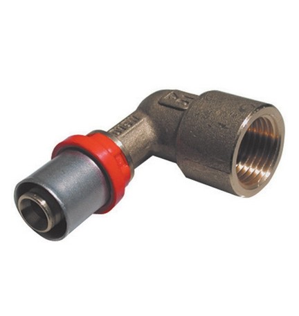 RACCORDO PRESS CURVO FEMMINA PER MULTISTRATO 1/2 x 16 -CONF