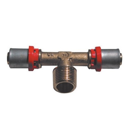 RACCORDO PRESS A T MASCHIO PER MULTISTRATO 1/2 x 20