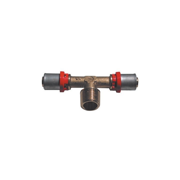 RACCORDO PRESS A T MASCHIO PER MULTISTRATO 1/2 x 20