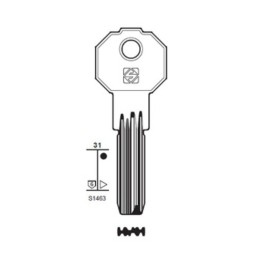 SILCA PF21 CHIAVE PUNZONATA OTTONE