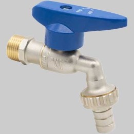 RUBINETTO PORTAGOMMA A SFERA ANTIGELO CON LEVA IN ALLUMINIO ICMA - 1/2
