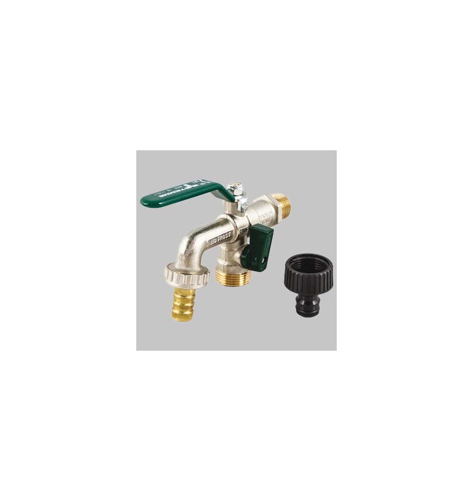 RUBINETTO PORTAGOMMA DUPLEX - 1/2 x 3/4