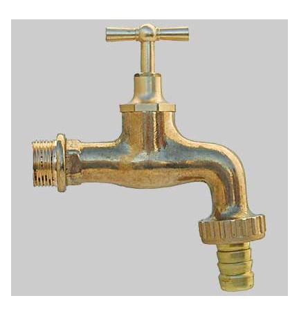 RUBINETTO PORTAGOMMA OTTONE LUCIDO - 1/2