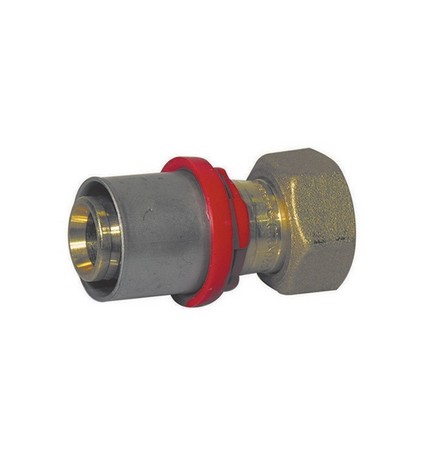 RACCORDO DIRITTO PRESS. CON GIRELLO E GUARN. PIANA PER MULTISTRATO 1/2 x 16 -CONF