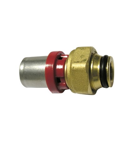 RACCORDO PRESS. DIRITTO CON GIRELLO PER MULTISTRATO 1/2" x 20