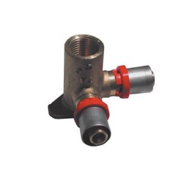 RACCORDO PRESS CURVO FEMMINA CON FLANGIA DOPPIA PER MULTISTRATO 1/2 x 20