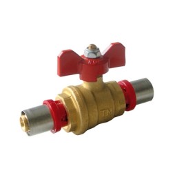 VALVOLA A SFERA CON LEVA A FARFALLA PER MULTISTRATO Diam. 18