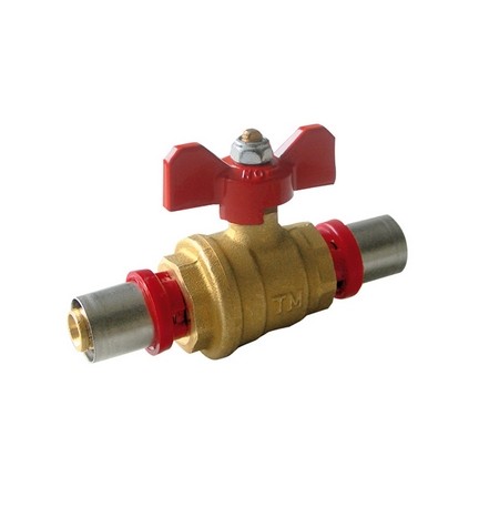 VALVOLA A SFERA CON LEVA A FARFALLA PER MULTISTRATO Diam. 18