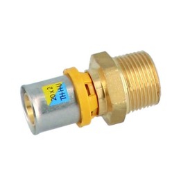 RACCORDO DIRITTO MASCHIO A PRESSARE PER MULTISTRATO 3/4" x 20